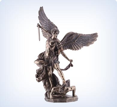 St. Michael Bronze Finish Statue - 14